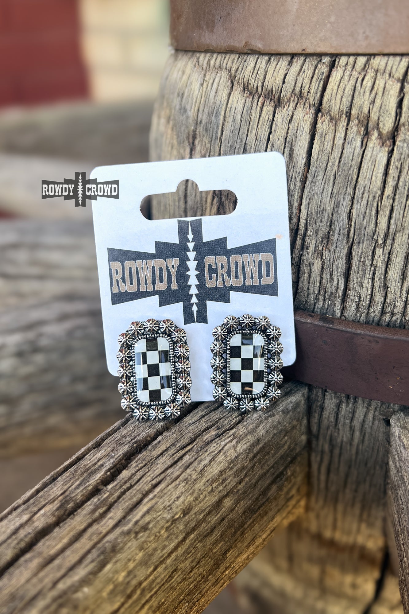 Checker Concho Studs