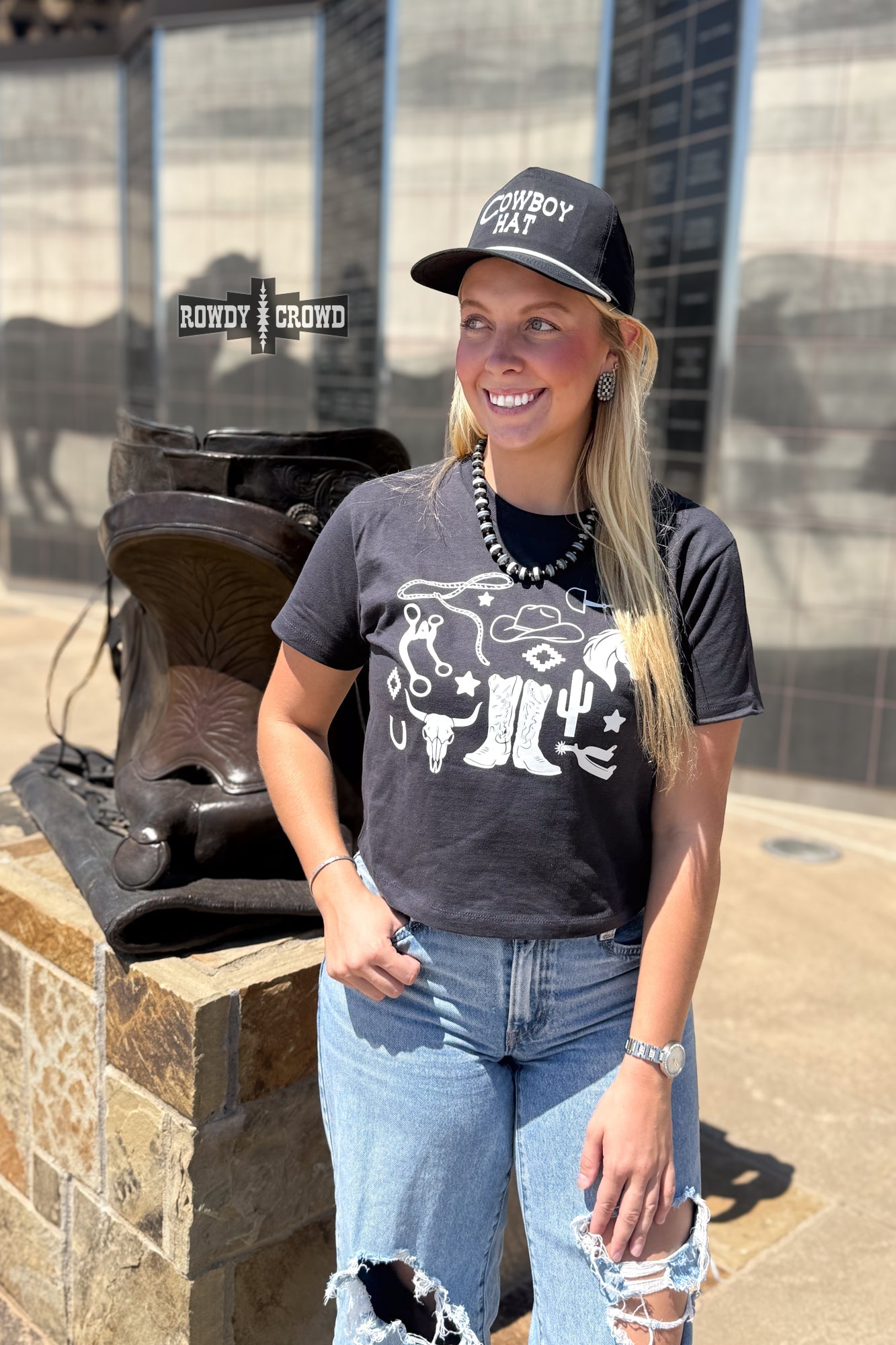 Western Collage Boxy Tee