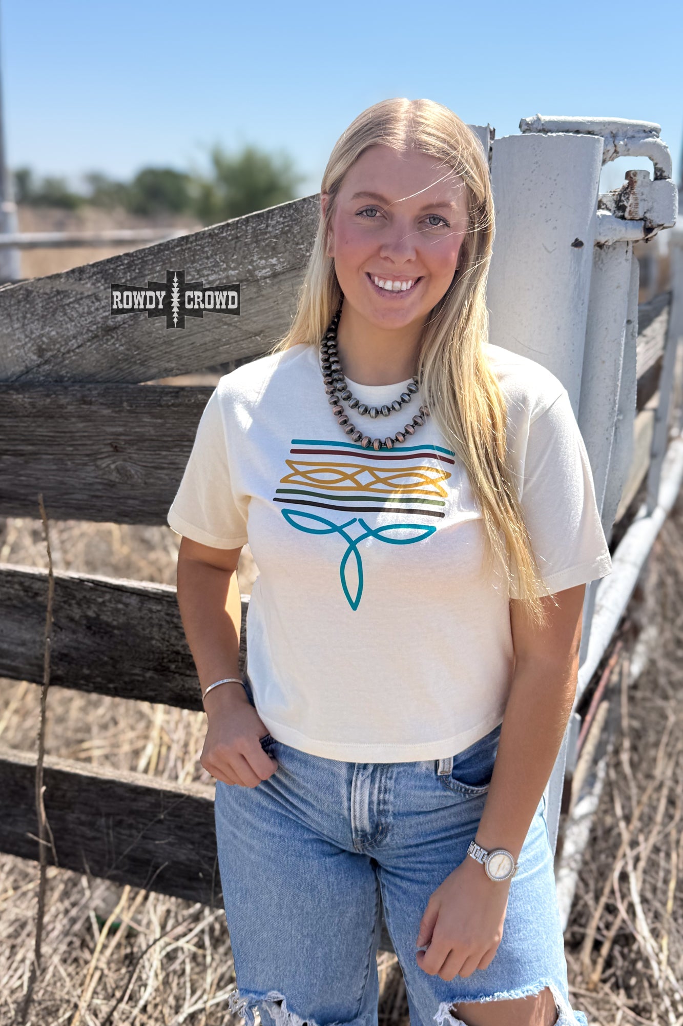 Bonfire Boot Stitch Boxy Tee