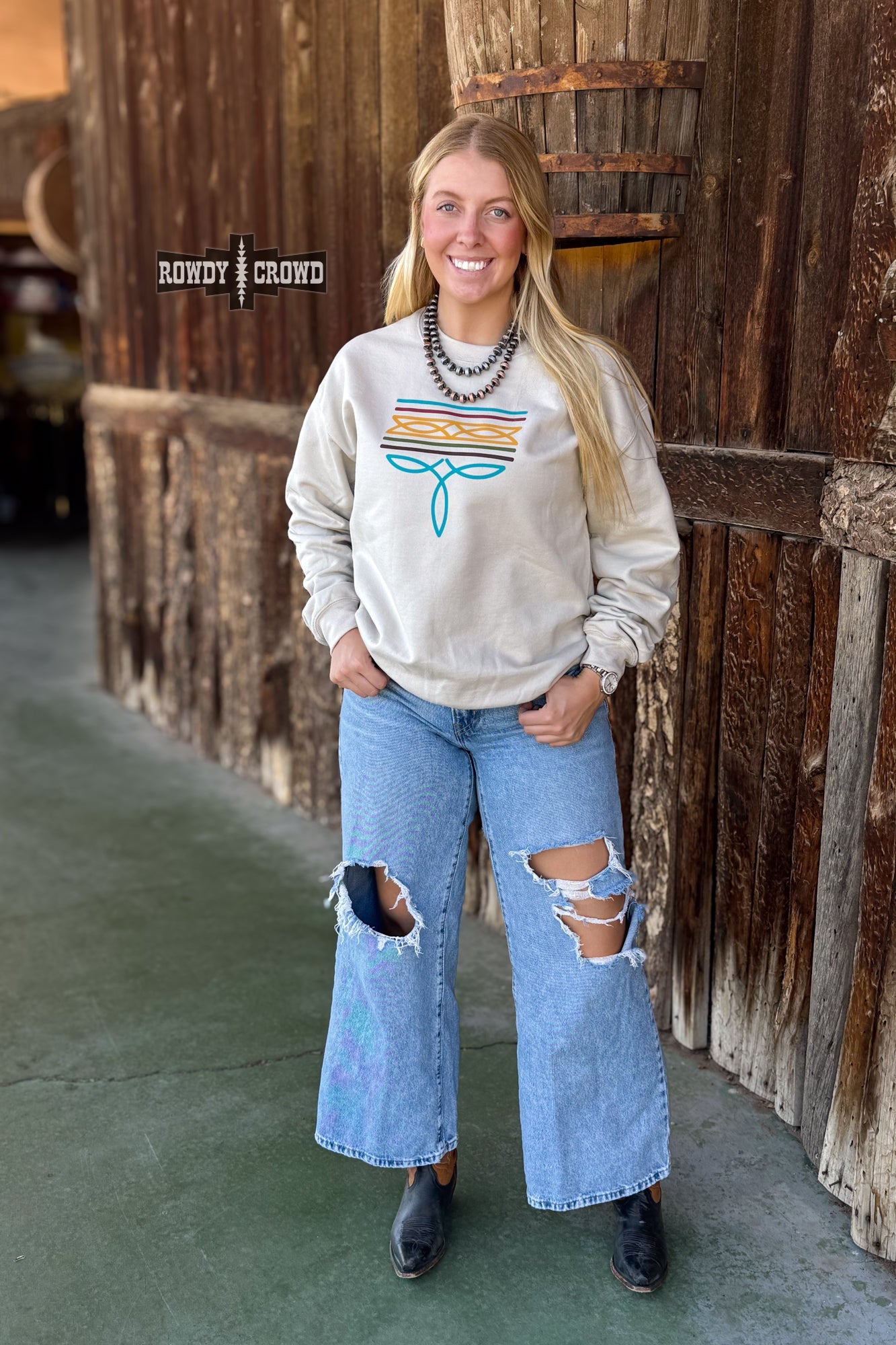 Bonfire Boot Stitch Sweater